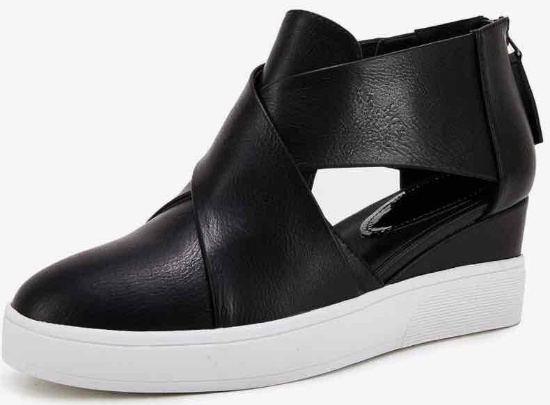 LAICIGO Women?s Cut Out Wegde Sneakers Closed Toe Back