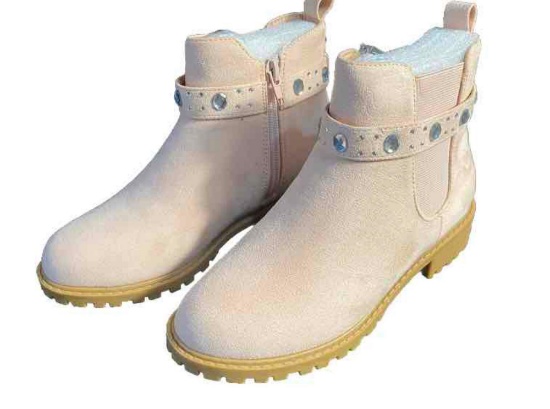 Rilista Kids Girls Ankle Bootie With Side Buckle & Zipper