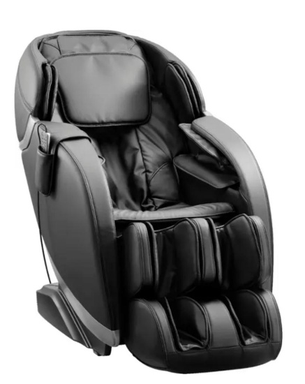 Insignia - 2D Zero Gravity Full Body Massage Chair - Black with silver trim