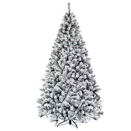7.5 ft. Unlit Premium Snow Flocked Hinged Artificial Christmas Tree