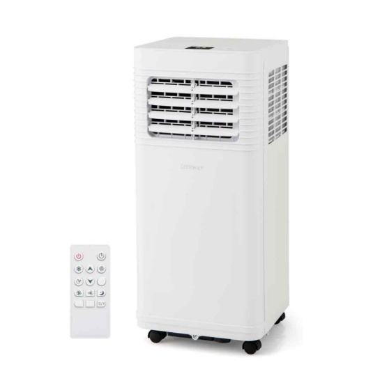 8000 BTU 3-In-1 AC Portable Air Conditioner Unit With Fan & Dehumidifier