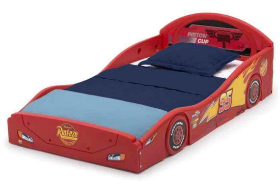 Cars Lightning McQueen Plastic Sleep and Play Toddler Bed