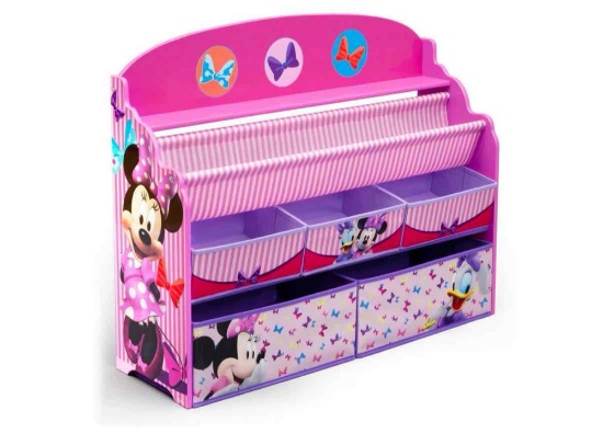 Delta Children Minnie Mouse Deluxe Book & Toy Organizer
