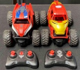 2 Monster Jam of SpiderMan and IronMan with Control Remote