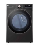 LG - 7.4 Cu. Ft. Stackable Smart Gas Dryer with Steam and Built-In Intelligence - Black Steel