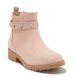 Rilista Kids Girls Ankle Bootie With Side Buckle & Zipper Size 13