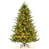 Costway 7 FT Pre-Lit Artificial Christmas Tree LED Lights