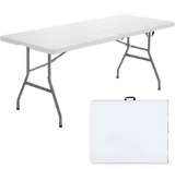 Goplus Folding Tables, 6ft Foldable Plastic Card Table
