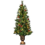 Costway 4-ft Pre-lit Slim Artificial Christmas Tree