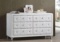 Baxton Studio Luminescence White Faux Leather Upholstered Dresser