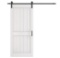 H Shape Barn Door White