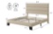 Allewie Queen Size Platform Bed Frame with Fabric Upholstered Headboard and Wooden Slats Support