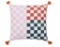 Qty. 3 Reversible Embroidered Throw Pillow Checkered