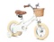 Petimini 14 Inch Child Bicycle with Basket, Bell, and Training Wheels, White