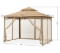 Outdoor Garden Gazebo for Patios with Stable Steel Frame and Netting Walls (8x8, Beige)