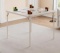GARVEE Portable 33.6-inch Folding Table, Beige Metal Frame