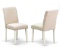 Qty 2 East West Furniture ABP2T02 Abbott Parson Dining Room Chairs - Light Beige Linen Fabric