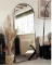 Floor Mirror, Full Length Mirror with Stand, Arched Wall Mirror, Mirror Full Length, Black