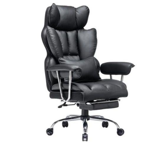 Efomao Desk Office Chair 400LBS, Big and Tall Office Chair, PU Leather Computer Chair