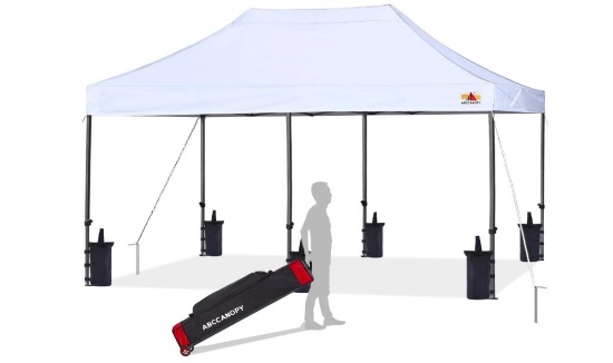 ABCCANOPY Patio Pop Up Canopy Tent 8x16 Commercial-Series (White)