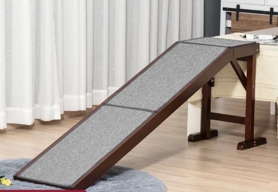 Dog ramp Walnut brown approx 60in long. x 16in