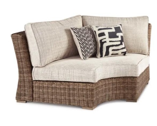 P791-851 Ashley Furniture Beachcroft Curved Corner Chair With Cushion