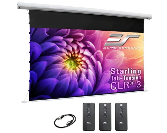Elite Screens Starling Tab-Tension CLR 3 Series (2024 Upgraded), 121 INCH Diag.16:9 Ceiling Ambient