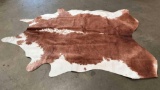 Premium Faux Cowhide Rug 4.6 x 5.2 Feet, Sturdy and Large Size Cow Print Rugs