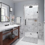 Aston Delaire 25.75 to 26.25 in. x 72 in. Completely Frameless Hinged Shower Door NGLSD1023.00-EZ