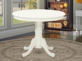 East West Furniture ANT-LWH-TP Antique Dining Room Table - a Round kitchen Table Top