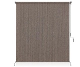 PHI VILLA Outdoor Roller Sun Shade, Patio Cordless Blinds Roll Up Shade