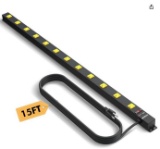 12 Outlet Heavy Duty Workshop Metal Long Power Strip Surge Protector with 15ft Cord