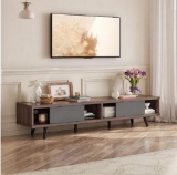 Bestier 70 inch Mid Century Modern TV Stand for 75 inch TV, Low Profile TV Stand