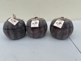 Qty. 3 - 2-Wick Pumpkin Sea Salt and Spice Glass Candle 12oz