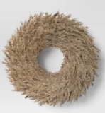 Pampas Preserved Dried Wreath Brown - Threshold?