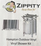 zippity Hampton outdoor vinyl shower kit # ZP19009 (incomplete) Box 1 of 3 only.