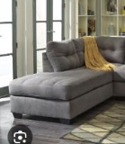 The art of living bed pieces Right arm chaise gray