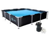 Lark 9ft Square Metal Frame Splash Pool