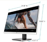 New in Box HP - 27in IPS LED QHD Monitor with Adjustable Height (HDMI, VGA) - Silver & Black