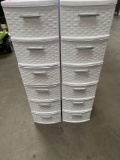 plastic storage containers with large bead collection.