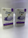 Qty 2 pack of 6 - Dove Relaxing Lavender Beauty Bar with Lavender and Chamomile Scent 3.75 Ounce