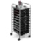 10 Drawer Rolling Storage Cart Scrapbook Paper Office School Organizer Black