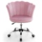 Velvet Office Desk Chair Pink
