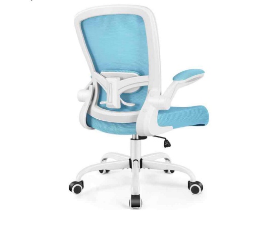 Ergonomic Desk Chair Breathable Mesh Chair with Adjustable High Back Lumbar Support Flip-up Armrests