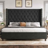 Duluth Upholstered Wingback Bed Queen