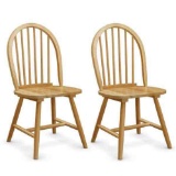 Set of 2 Vintage Windsor Dining Side Chair Wood