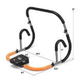 Ab Fitness Crunch Abdominal Exercise Workout Machine for Glider Roller & Pushup - Black