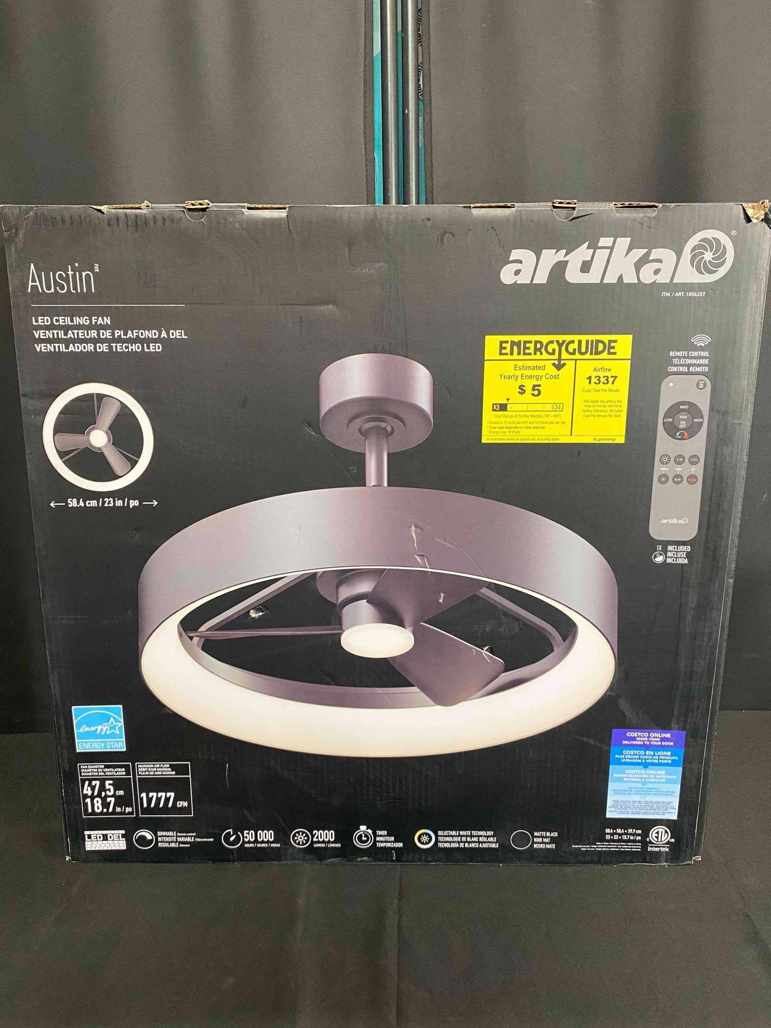 artika Austin LED シーリングファン FAN-AUR-C4BL アルティカ 照明