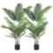 Adcock 2 - Piece Artificial UV Resistant Palm Tree in Pot Set, Faux Plant (Set of 2)