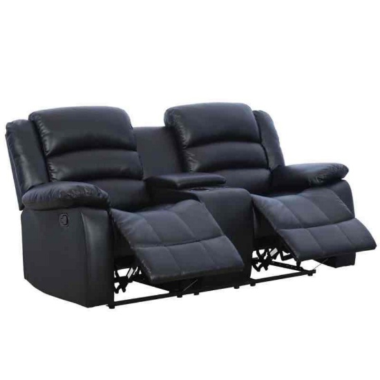Emryn 71.7'' Wide Modern and Overstuffed Breathable Vegan Leather Manual Reclining Loveseat Sofa